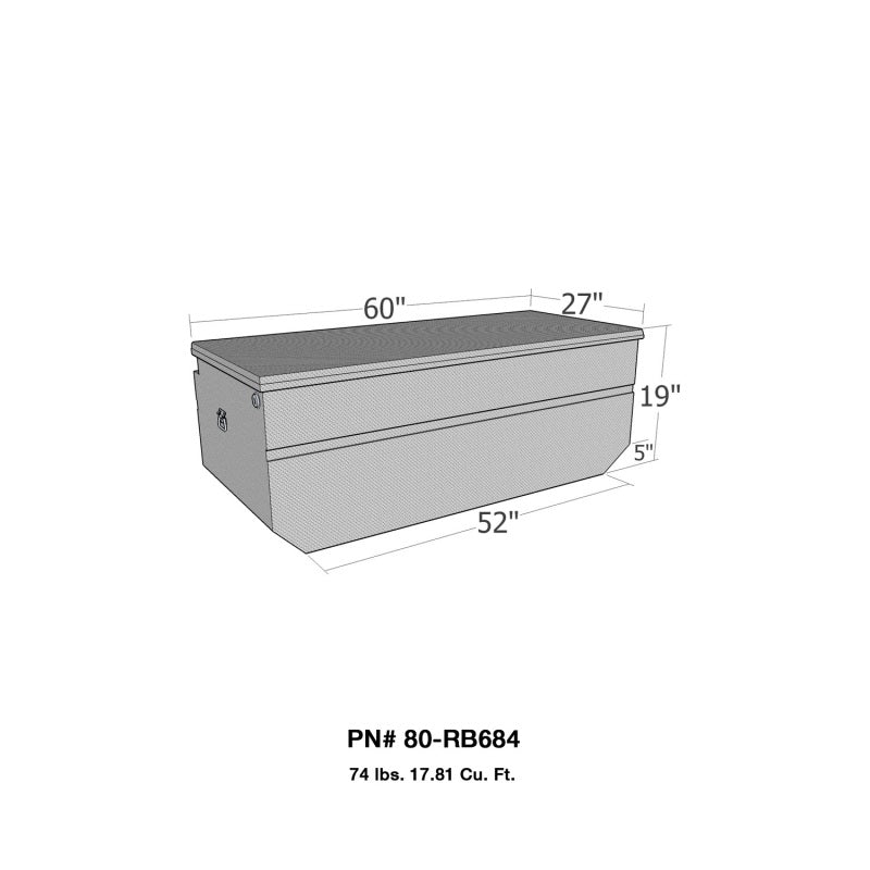 Westin/Brute Chest 60in Xtra Wide - Aluminum