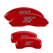 Laden Sie das Bild in den Galerie-Viewer, MGP Front set 2 Caliper Covers Engraved Front MGP Red finish silver ch