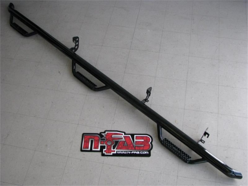 N-Fab Nerf Step 99-03 Ford F-150/Lobo SuperCab 4 Door 6.5ft Bed - Gloss Black - Bed Access - 3in