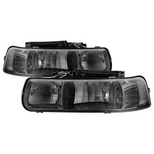 Carica l&#39;immagine nel visualizzatore di Gallery, Xtune Chevy TahOE 00-06 Amber Crystal Headlights Smoke HD-JH-CSIL99-SM