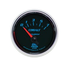 Laden Sie das Bild in den Galerie-Viewer, Autometer Cobalt 52mm 0-7 BAR Short Sweep Electric Oil Pressure Gauge