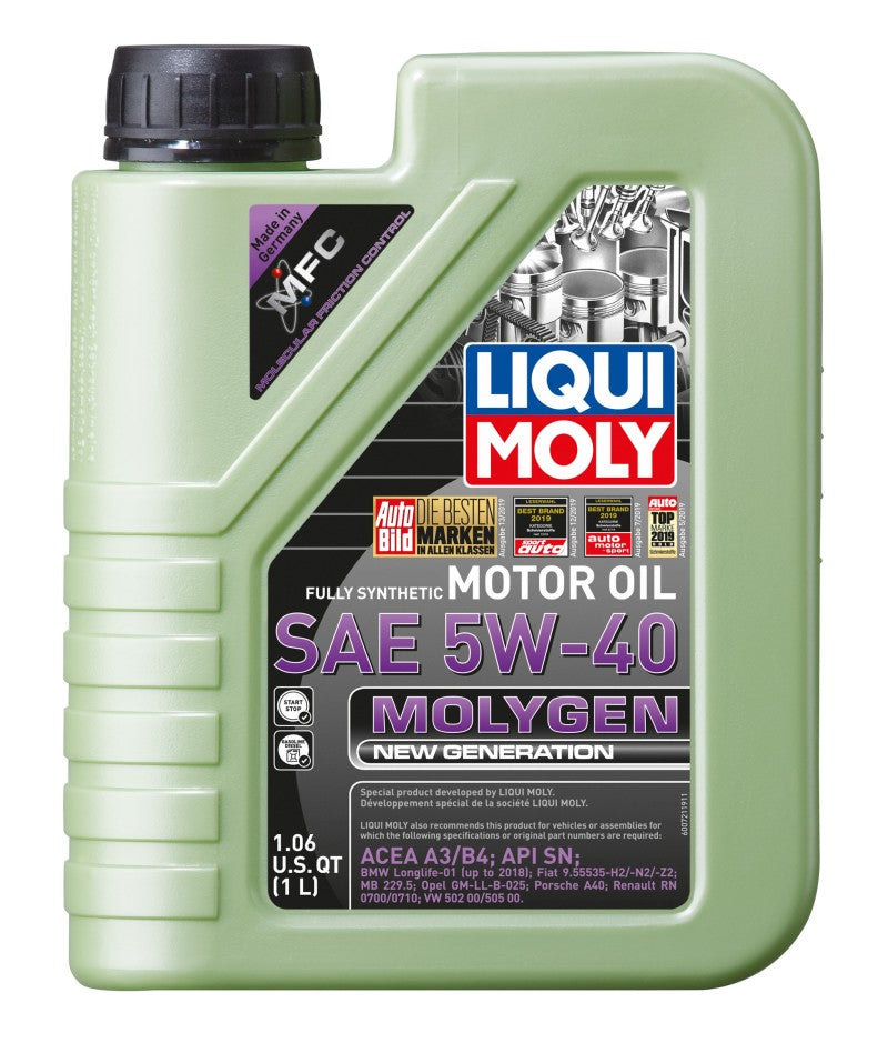 LIQUI MOLY 1L Molygen New Generation Motor Oil 5W40 - Case of 6