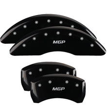 Charger l&#39;image dans la galerie, MGP 4 Caliper Covers Engraved Front &amp; Rear MGP Black finish silver ch