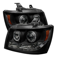 Load image into Gallery viewer, Spyder Chevy Suburban 1500 07-14 Projector Headlights LED Halo LED Blk Smke PRO-YD-CSUB07-HL-BSM