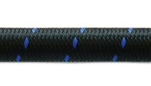 Laden Sie das Bild in den Galerie-Viewer, Vibrant -4 AN Two-Tone Black/Blue Nylon Braided Flex Hose (5 foot roll)