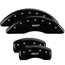 Carica l&#39;immagine nel visualizzatore di Gallery, MGP 4 Caliper Covers Engraved Front &amp; Rear 300 Black finish silver ch