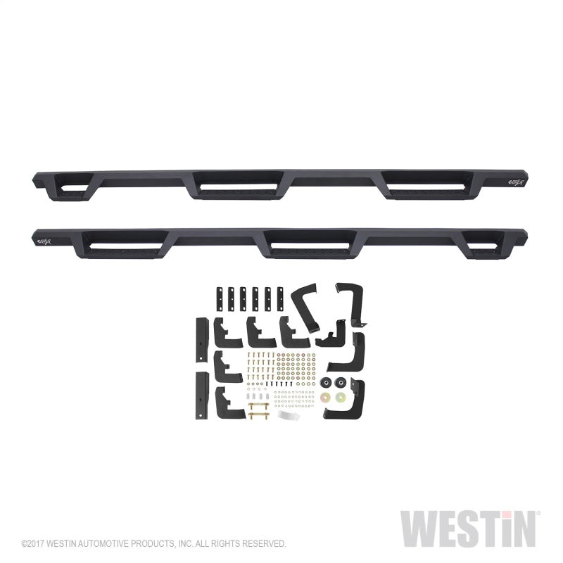 Westin/HDX 09-18 Dodge/Ram 1500 Crew Cab (5.5ft Bed) Drop Wheel to Wheel Nerf Step Bars - Txt Black