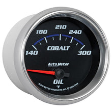 Laden Sie das Bild in den Galerie-Viewer, Autometer Cobalt 66.7mm 140-300 Degree F Electric Oil Temperature Gauge