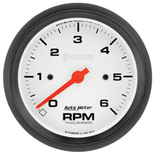 Charger l&#39;image dans la galerie, Autometer Phantom 6000RPM 3-3/8in. In-Dash Tachometer Gauge