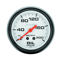 Charger l&#39;image dans la galerie, Autometer Phantom 66.7mm 0-200 PSI Mechanical Oil Pressure Gauge