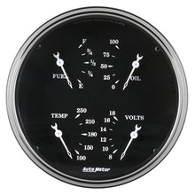 Cargar imagen en el visor de la galería, Auto Meter Gauge Quad 5in 240E-33F Elec Old Tyme Black