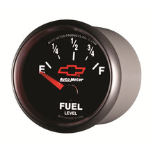 Laden Sie das Bild in den Galerie-Viewer, Autometer GM Bowtie Black 2-1/16 Fuel Level, 0-90 , Air-Core 8-18V