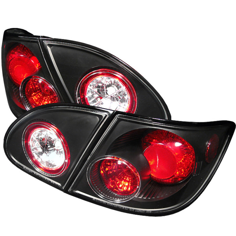 Spyder Toyota Corolla 03-08 Euro Style Tail Lights Black ALT-YD-TC03-BK