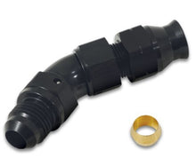 Carica l&#39;immagine nel visualizzatore di Gallery, Vibrant 45 Degree 3/8in Tube to Male -6AN Flare Adapter w/ Olive Inserts