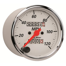 Cargar imagen en el visor de la galería, Autometer Arctic White 3-1/8in 0-120 MPH Mechanical Speedometer Gauge