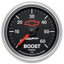 Laden Sie das Bild in den Galerie-Viewer, Autometer GM Performance Parts 2-1/16in 0-60 PSI Mechanical Boost Gauge