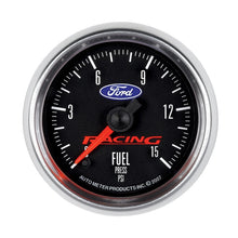 Laden Sie das Bild in den Galerie-Viewer, Autometer Ford Racing 52mm Digital Stepper Motor 15PSI Fuel Pressure Gauge