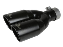 Laden Sie das Bild in den Galerie-Viewer, MACH Force-Xp 409 Stainless Steel Clamp-on Exhaust Tip 2.5in Inlet 3.5in Outlet - Black