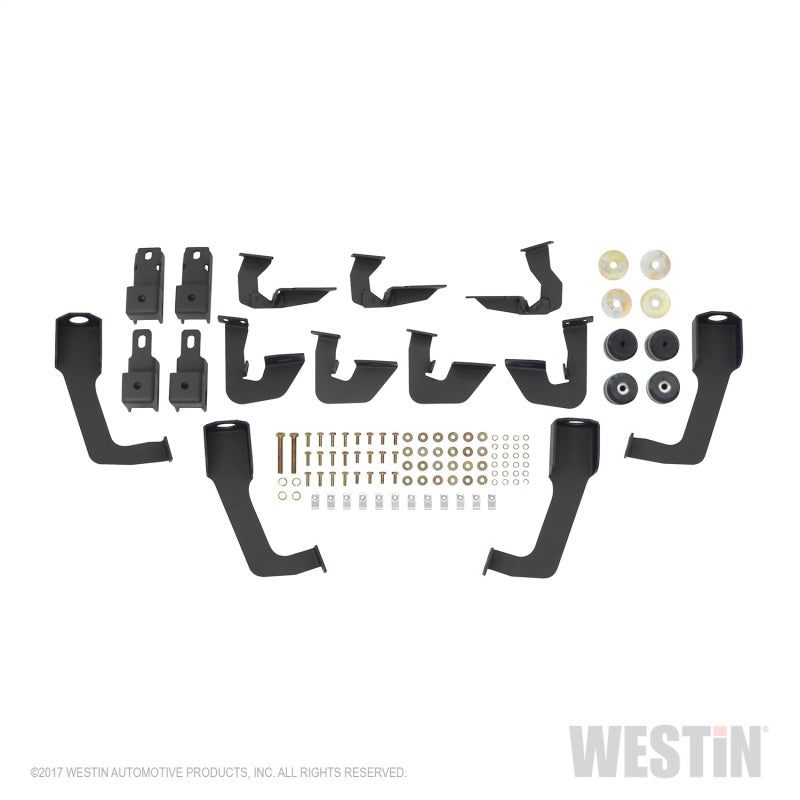 Westin/HDX 07-18 Chevrolet Silverado (Excl. Classic) 6.5ft. Bed Drop W2W Nerf Step Bars - Tex. Blk