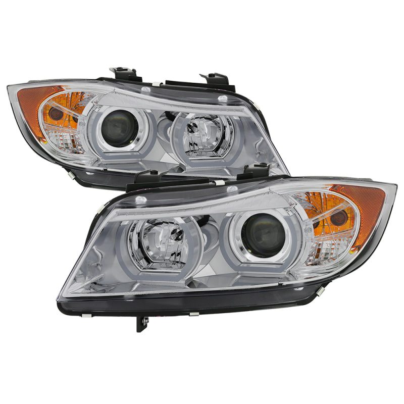 Spyder BMW E90 3-Series 06-08 4DR V2 Headlights - HID Only - Chrome PRO-YD-BMWE9005V2-AFSHID-C