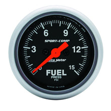 Laden Sie das Bild in den Galerie-Viewer, Autometer Sport-Comp 52mm 15PSI Electronic Fuel Pressure Gauge