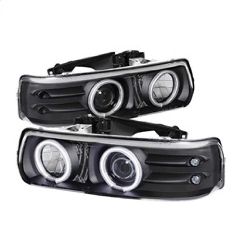 Spyder Chevy Silverado 1500/2500 99-02Projector Headlights CCFL Halo LED Black PRO-YD-CS99-CCFL-BK