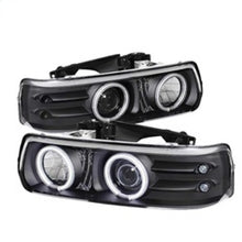 Load image into Gallery viewer, Spyder Chevy Silverado 1500/2500 99-02Projector Headlights CCFL Halo LED Black PRO-YD-CS99-CCFL-BK