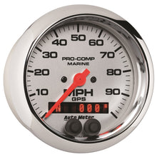 Carica l&#39;immagine nel visualizzatore di Gallery, Autometer Marine Chrome 3-3/8in 100MPH GPS Speedometer Gauge