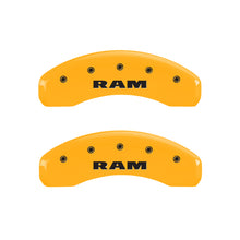 गैलरी व्यूवर में इमेज लोड करें, MGP 4 Caliper Covers Engraved Front &amp; Rear RAM Yellow finish black ch