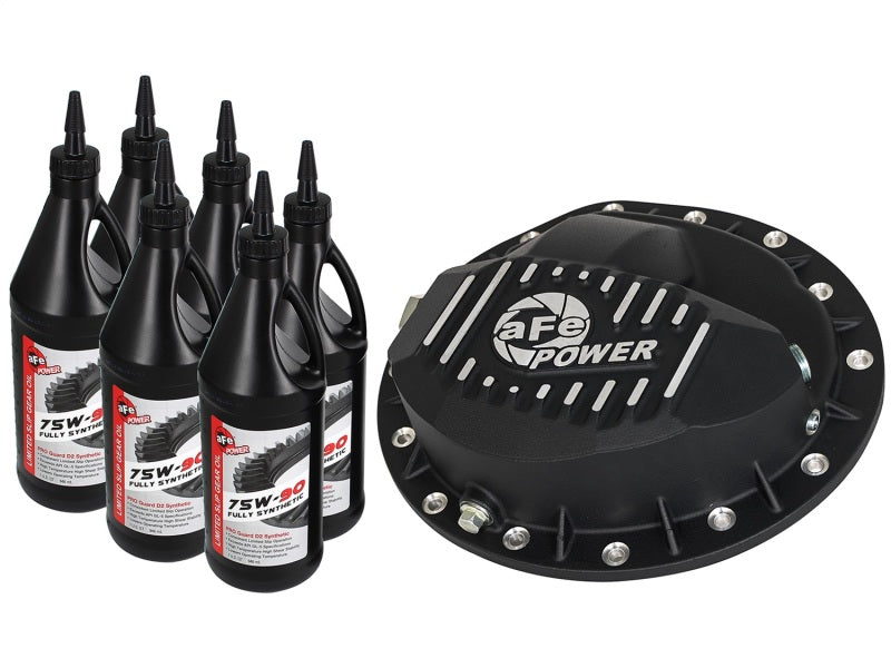 aFe Power Cover Diff Front Machined w/ 75W-90 Gear Oil Dodge Diesel Trucks 03-11 L6-5.9/6.7L