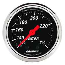 Charger l&#39;image dans la galerie, Autometer Designer Black 2 1/16in 120-240 Deg F Mechanical Water Temp Gauge