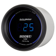 Laden Sie das Bild in den Galerie-Viewer, Autometer Cobalt Digital 52.4mm Black Vacuum/Boost Gauge