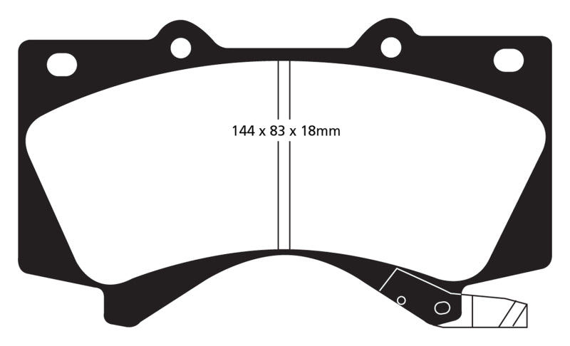 EBC 07+ Toyota Tundra 4.0 Redstuff Front Brake Pads