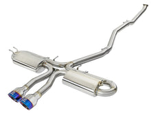 Carica l&#39;immagine nel visualizzatore di Gallery, aFe Takeda 3in 304 SS Cat-Back Exhaust System w/ Blue Tips 2017+ Honda Civic Si 4Dr I4 1.5L (t)