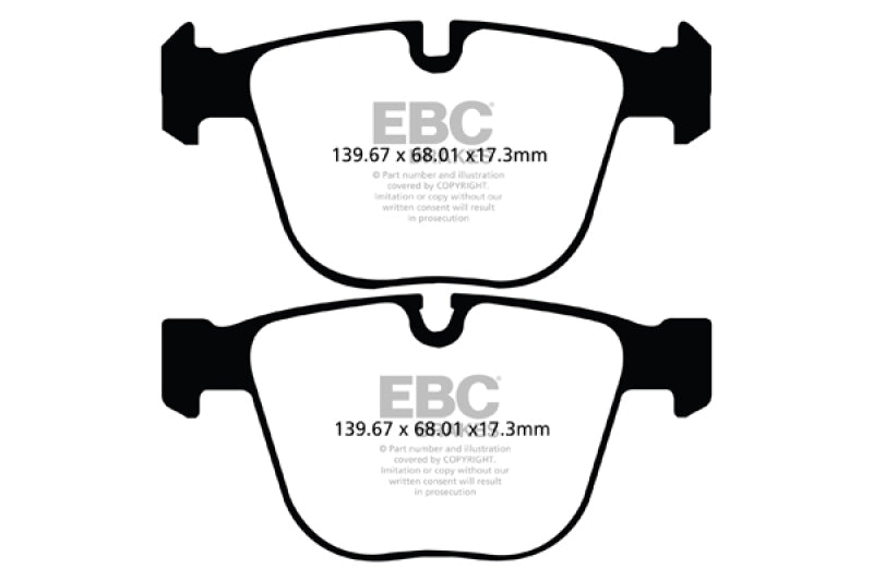 EBC 10+ BMW 535i 3.0 Twin Turbo GT (F07) Yellowstuff Rear Brake Pads