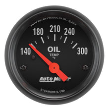 Carica l&#39;immagine nel visualizzatore di Gallery, Autometer Z-Series 52mm 140-300 Degrees F Electric Oil Temp Gauge