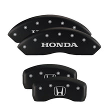 Cargar imagen en el visor de la galería, MGP 4 Caliper Covers Engraved Front &amp; Rear i-Vtec Black finish silver ch