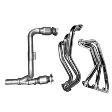 Charger l&#39;image dans la galerie, BBK 07-11 Jeep 3.8 V6 Long Tube Exhaust Headers And Y Pipe And Converters - 1-5/8 Chrome