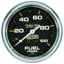 Laden Sie das Bild in den Galerie-Viewer, Autometer Carbon Fiber 66.7mm 0-15 PSI W/O ISO Fuel Pressure Gauge