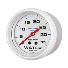 Laden Sie das Bild in den Galerie-Viewer, Autometer AutoGage 2-5/8in. / 35 PSI Mechanical Water Press Gauge - Marine White