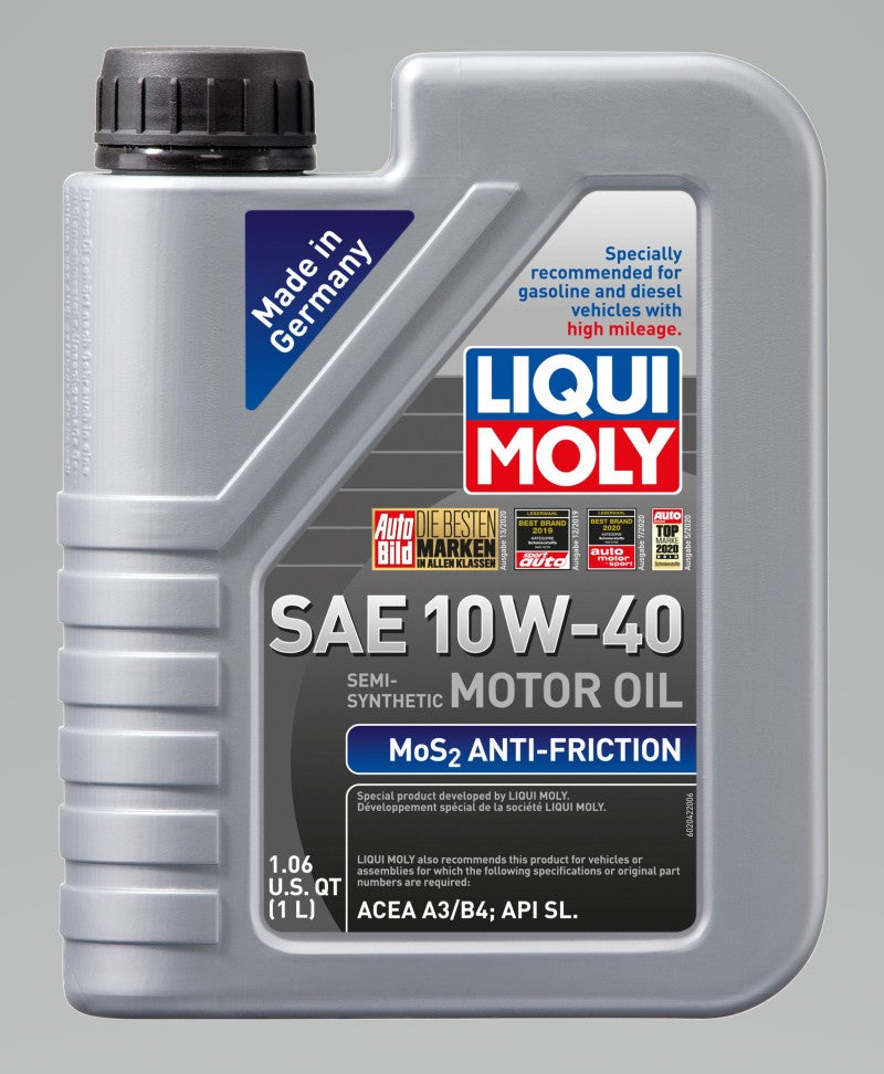 LIQUI MOLY 1L MoS2 Anti-Friction Motor Oil 10W40 - Case of 12