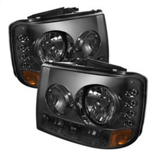 Load image into Gallery viewer, Spyder Chevy Silverado 1500/ 1PC W/ Bumper Lights LED Crystal Headlights Smoke HD-YD-CS99-1PC-AM-SM