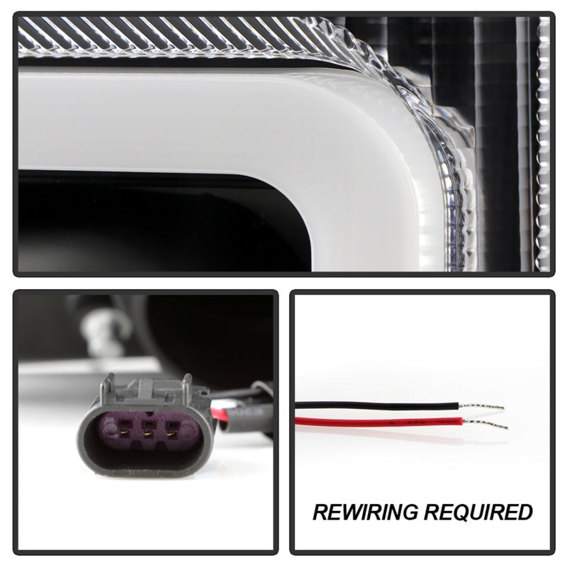 Spyder 17-18 Ford F250/F350/F450 Super Duty Halogen Model Only -White Light Bar- PRO-YD-FS17HALSI-BK