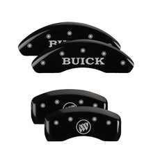 Laden Sie das Bild in den Galerie-Viewer, MGP 4 Caliper Covers Engraved Front Buick Rear Black Finish Silver Char 2002 Buick LeSabre