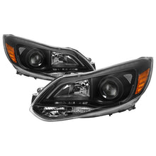 Cargar imagen en el visor de la galería, xTune 12-14 Ford Focus Projector Halogen Headlights - Black (PRO-JH-FFO12-AM-BK)