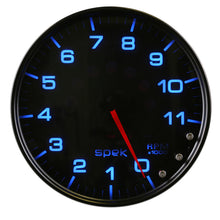 Carica l&#39;immagine nel visualizzatore di Gallery, Autometer Spek-Pro Gauge Tachometer 5in 11K Rpm W/Shift Light &amp; Peak Mem Black/Smoke/Black