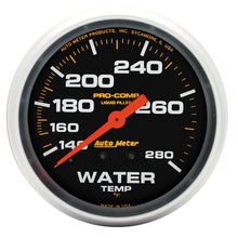 Laden Sie das Bild in den Galerie-Viewer, Autometer Liquid Filled Mechanical 2-5/8in 140-280 deg F Water Termperature Gauge Includes 6