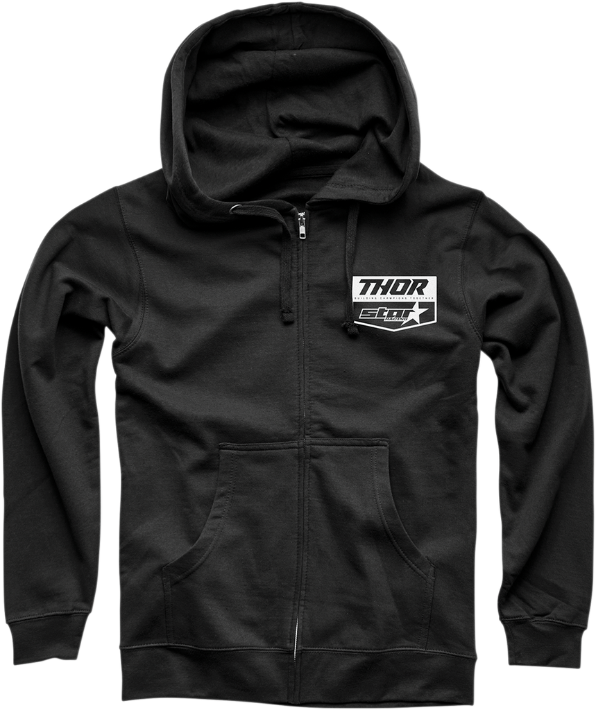 THOR Star Racing Zip-Up Fleece - Black - Small 3050-5315