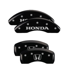 Laden Sie das Bild in den Galerie-Viewer, MGP 4 Caliper Covers Engraved Front Honda Engraved Rear CR-V Black finish silver ch