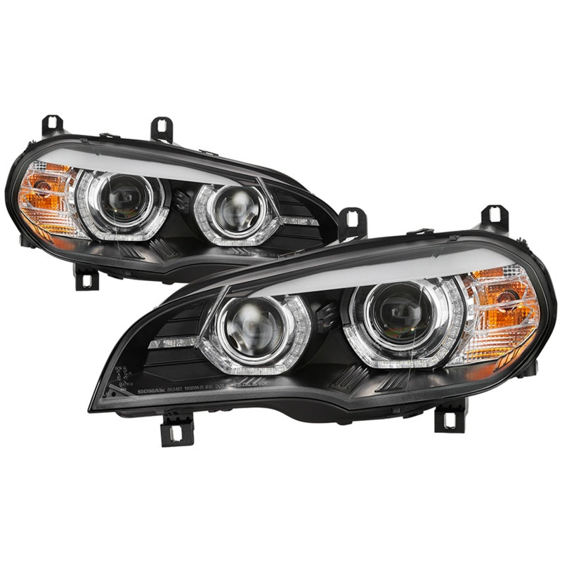 Spyder 07-10 BMW X5 E70 (HID Models Only) Projector Headlights - Black PRO-YD-BMWE7007-AFSHID-BK